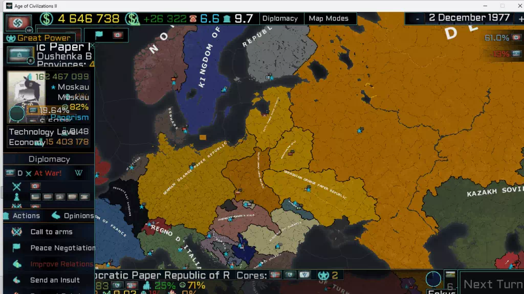 Paper Above The World-Fall of Germania