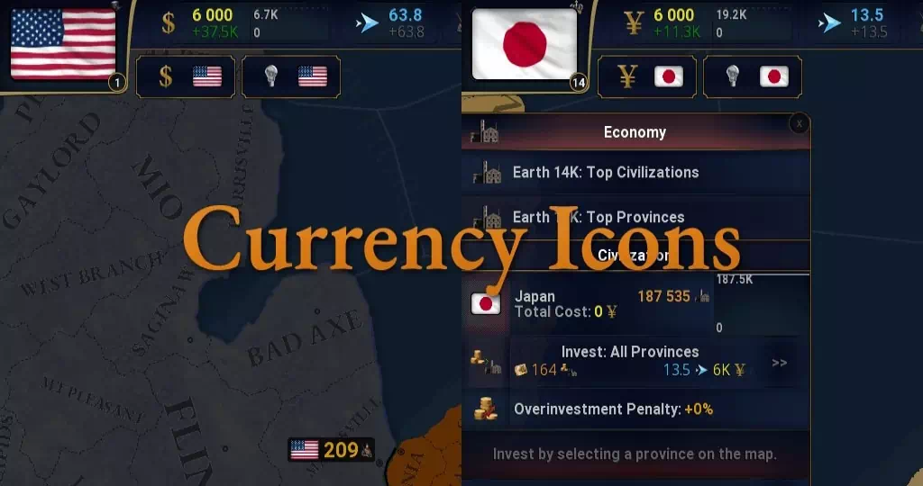 AoH 2 DE: Modern Currency Icons