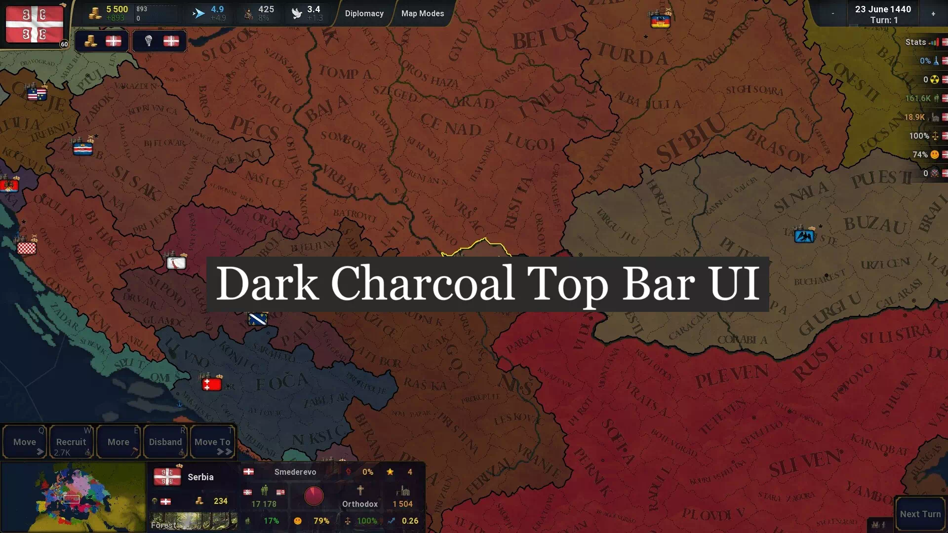 AoH 2 DE: Dark Charcoal Top Bar UI