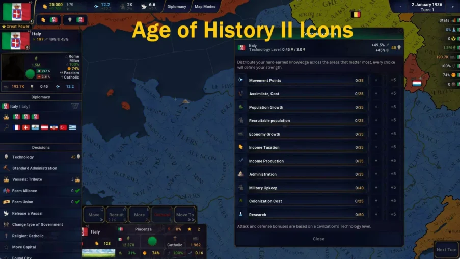 Original Age of History II Icons